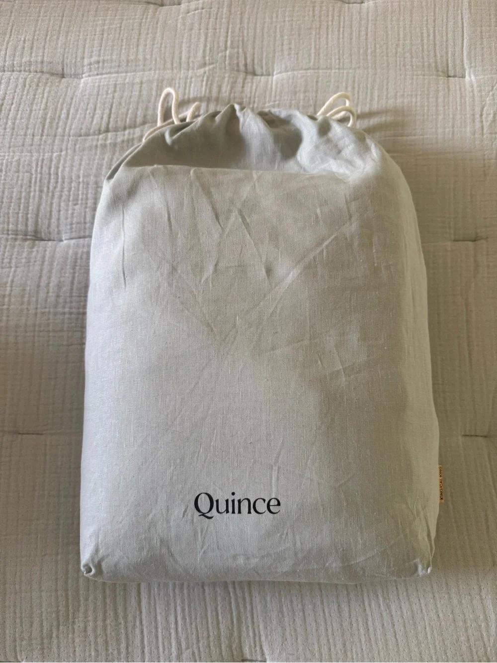 Quince European Linen Duvet Cover Set King/Cal King Mist